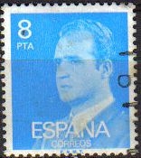 ESPAÑA 1977 2393 Sello Rey Don Juan Carlos I 8p usado Espana Spain Espagne Spagna Spanje Spanien 